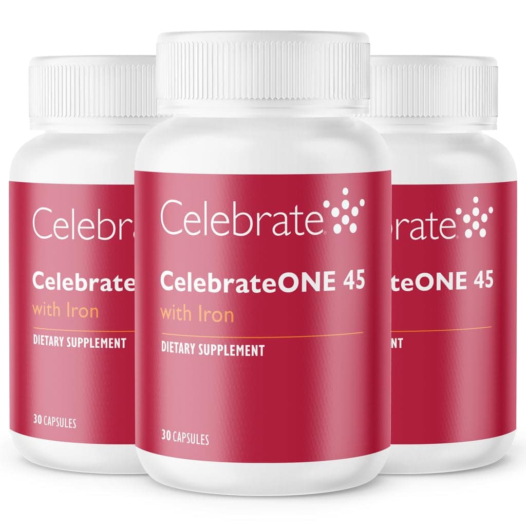 Celebrate Vitamins CelebrateONE 45, 45mg Iron - Once Daily Bariatric Multivitamin, Essential Vitamins & Minerals - Gastric Bypass & Sleeve Gastrectomy Supplement (90 Capsules)