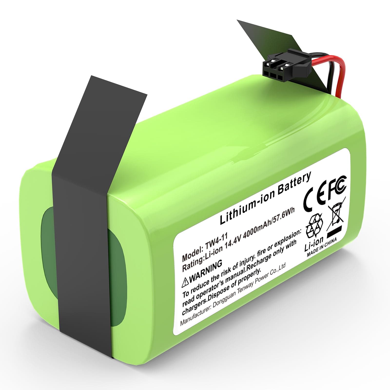 14.4V 2600mAh TW4-11 Replacement Battery for Eufy RoboVac 11, 11S, 11S, MAX, 30, 15C, 15T, 12, 35C, Lithium Battery for Ecovacs Deebot N79S, DN622 Cordlss Vacuum Cleaner