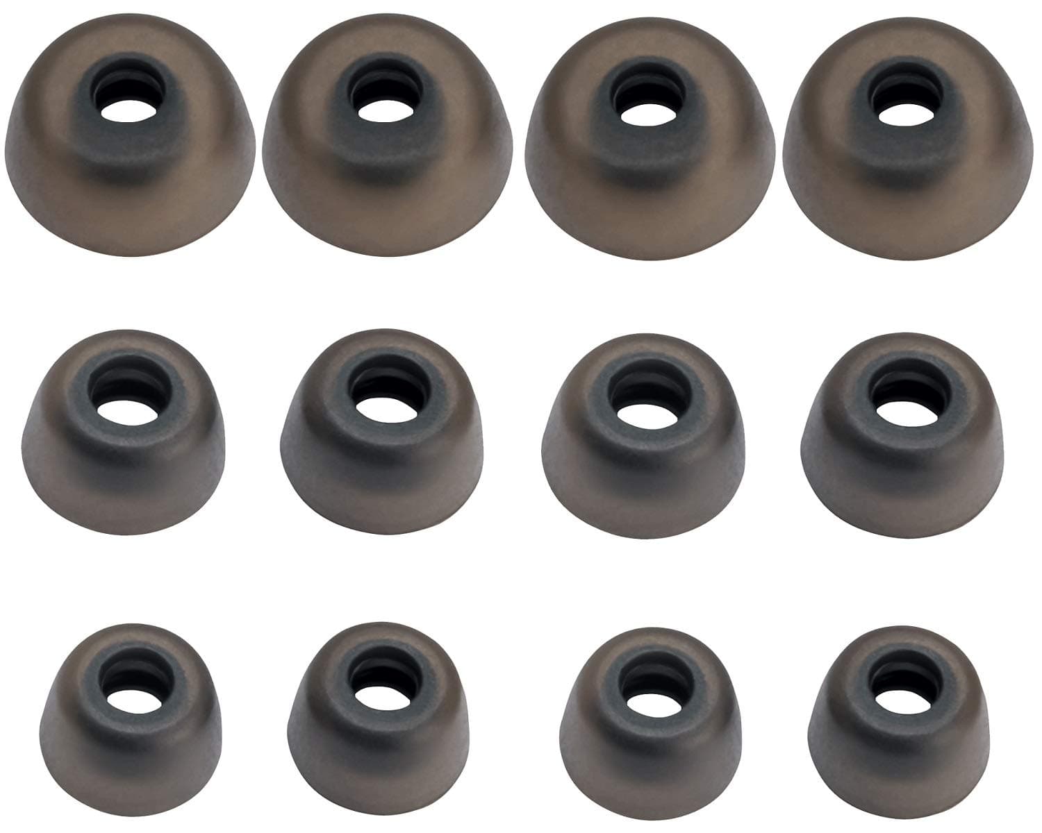 12 PCS Replacement EarGels Ear Gels Ear Buds Tips Compatible with Jabra Elite 65t Earbuds/Jabra Elite Active 65t Earbuds / 75t Earbuds, S/M/L 3 Size 6 Pairs, Gray 65t Tips