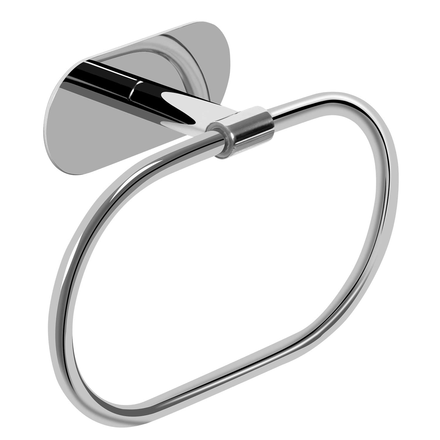 HouseAid Self Adhesive Towel Ring for Bathroom, Stainless Steel Adhesive Hand Towel Holder, No Drilling Modern Hand Towel Hanger, Polished Chrome