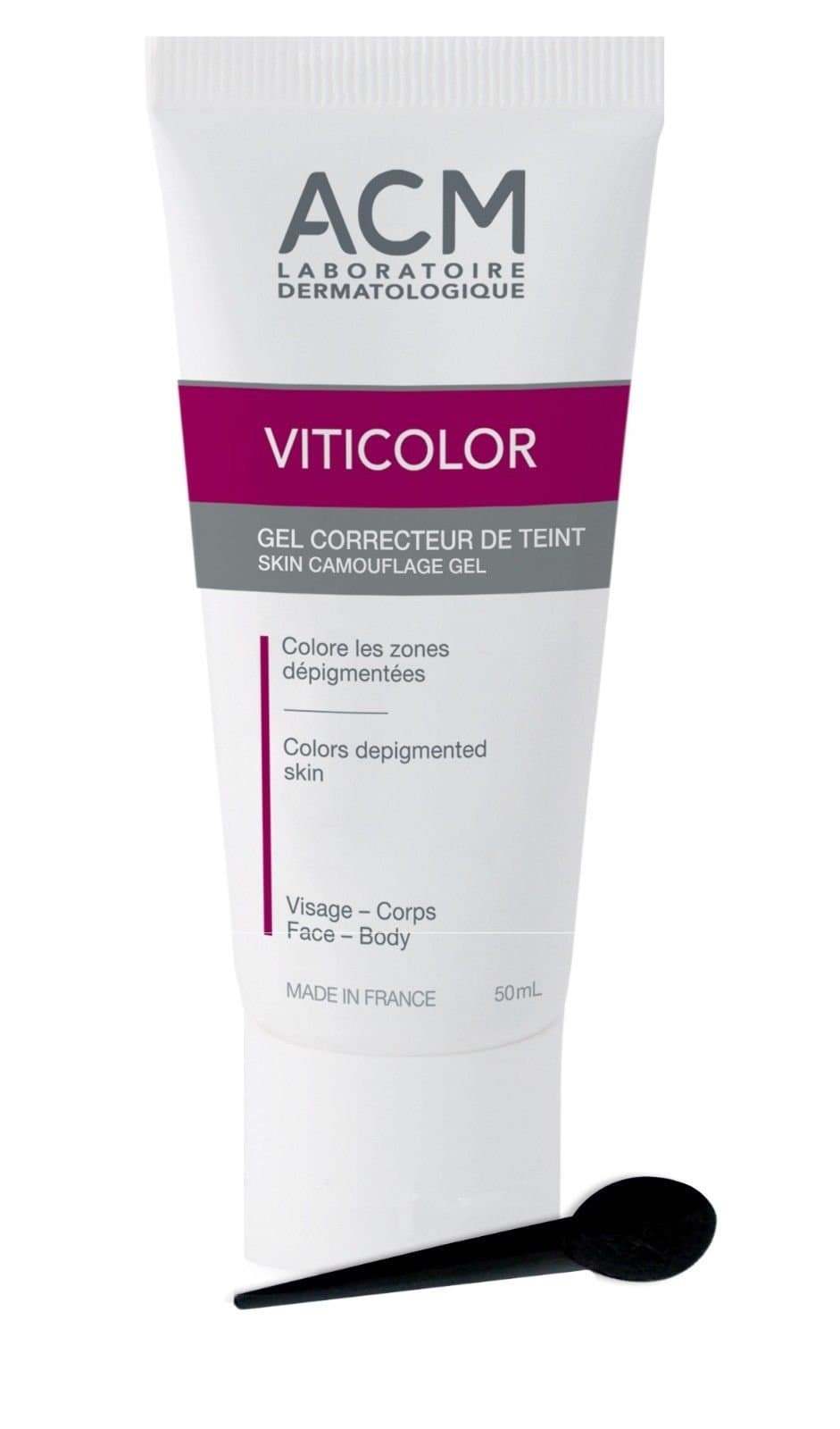 Acm laboratoire viticolor durable camouflage gel 50ml vitiliginous new