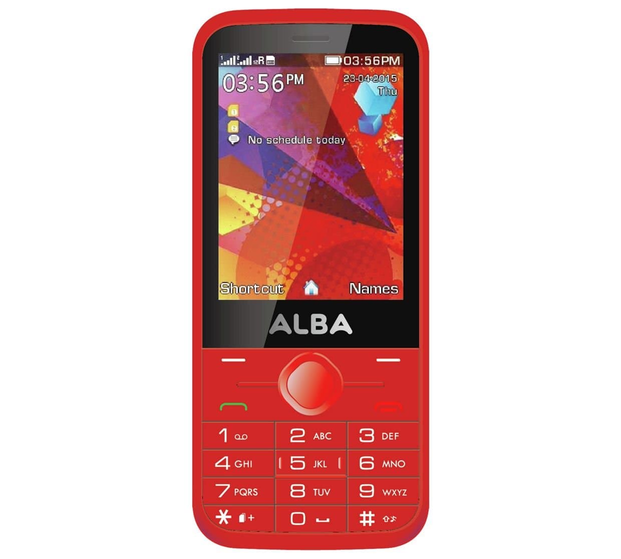 Alba Sim Free 2.8 Inch Mobile Phone - Red