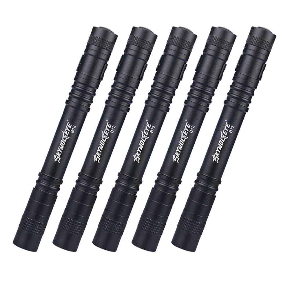 Pen Light, LED Pocket Pen Flashlight, 5 Pcs Small Mini Flashlight with Clip, Inspection Flashlights with 3 Modes for Camping, Outdoor, Emergency