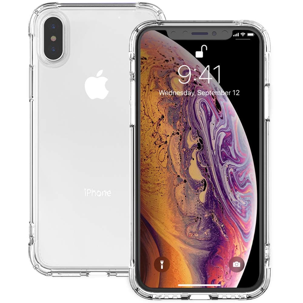 IVSUN iPhone Xs Max Case Clear, Shockproof Anti-Yellow TPU iPhone Xs Max Case 6.5″ Silicone Rubber Cover Anti-Watermark