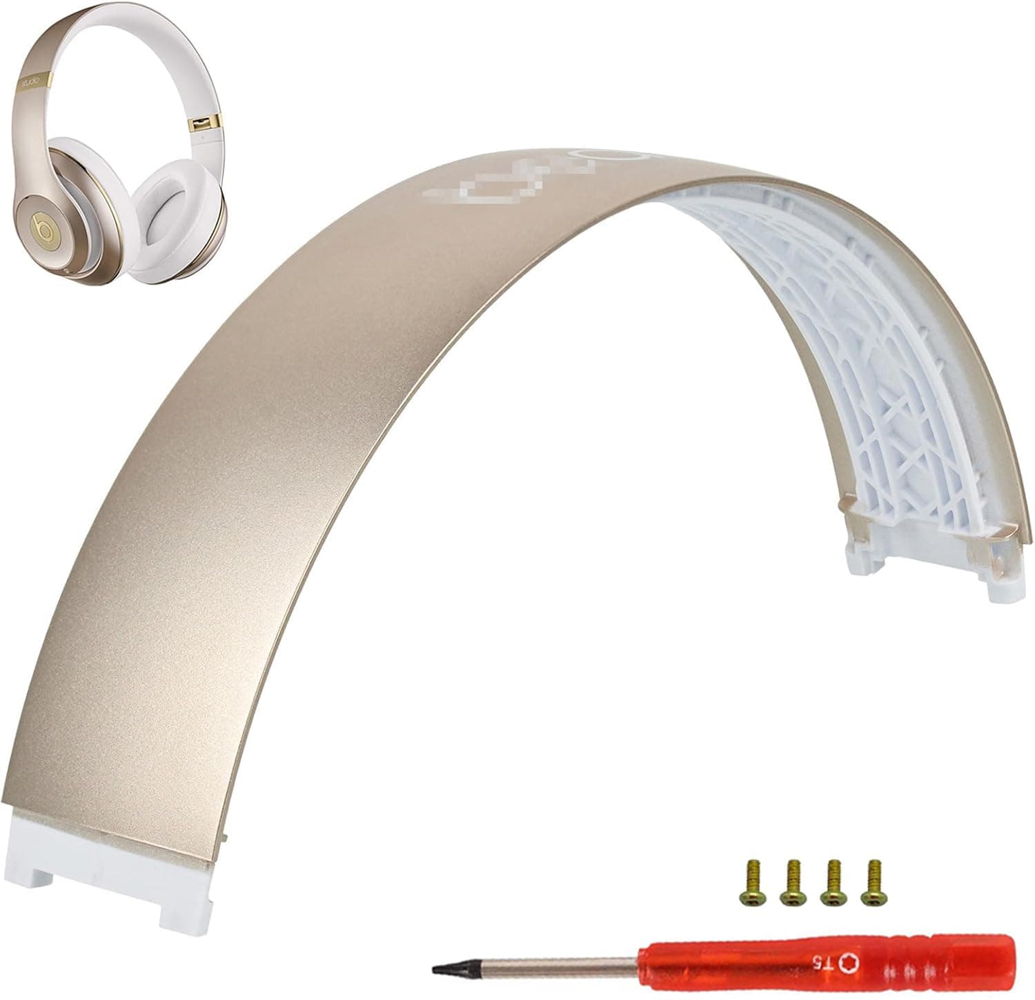 by Dre Studio 2 Headband Replacement Parts as Same as The OEM Arch Band B0501 Accessories Compatible with Beats by Dr. Dre Studio2 Wired/Wireless (Model B0500/B0501) Headphones (Gold)