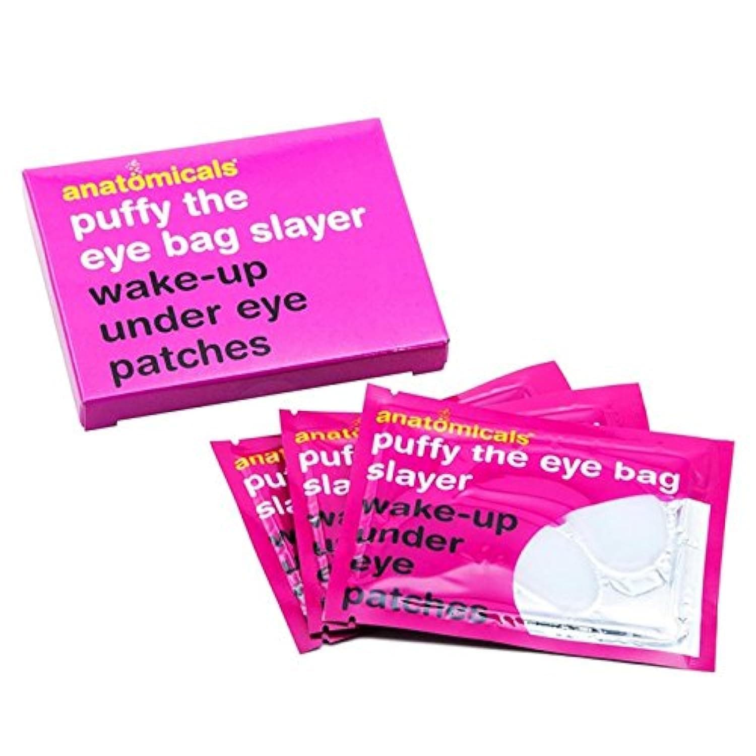 Anatomicals Under Eye Patches Puffy Eye Bag Slayer Wake Up, 18 gram, (Pack of 3), Purple, 3 Count (Pack of 1)