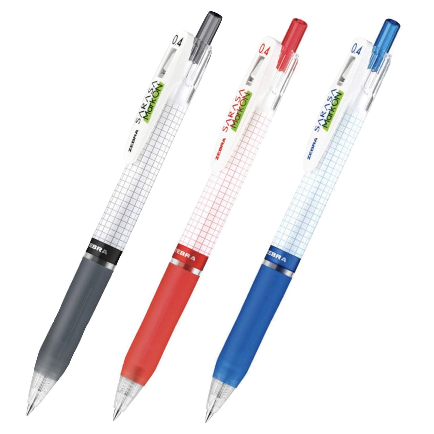 Zebra Sarasa Mark on Gel Ink 0.5mm Ballpoint Pens Ink Color(Black,Blue,Red)