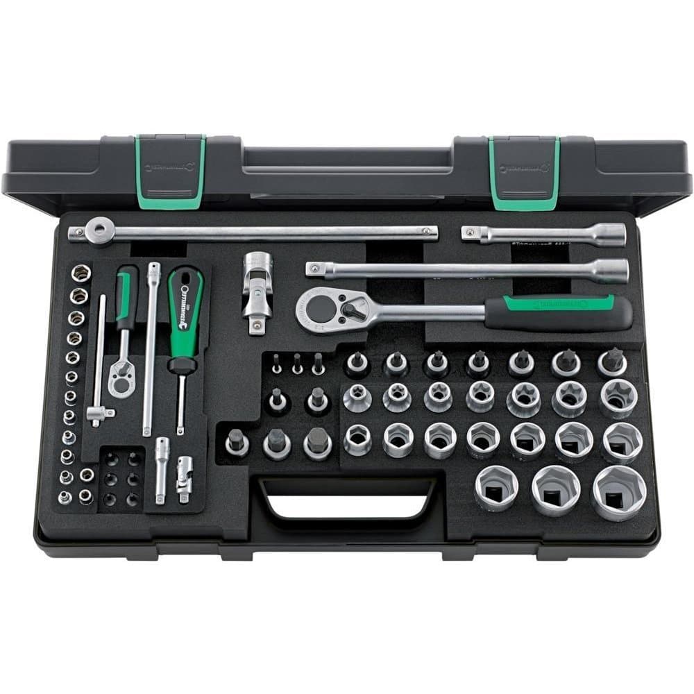 Stahlwille86TX KN Socket Set, Silver/Black, Set of 63 Piece