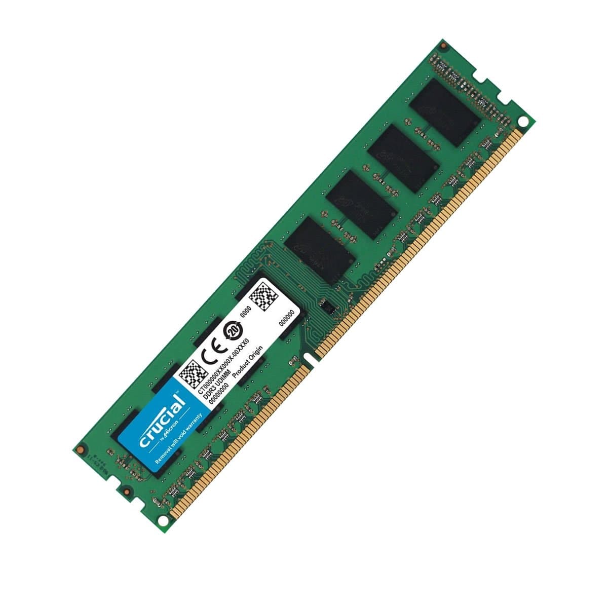 Crucial 8 GB Single DDR3L 1600 MT/s (PC3L-12800) Unbuffered UDIMM Memory CT25664BD160B 8GB CT102464BD160B