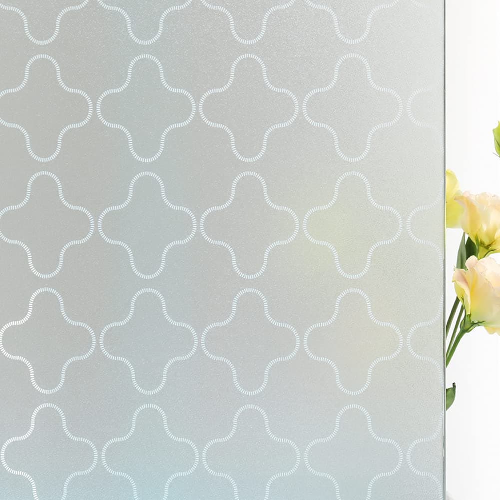 Non Adhesive Privacy Window Film, Static Cling Glass Film, Frosted Window Cling, Removable Heat Control Anti UV Decorative Door Film for Office and Home Decoration,35 inches by 78.7 inches