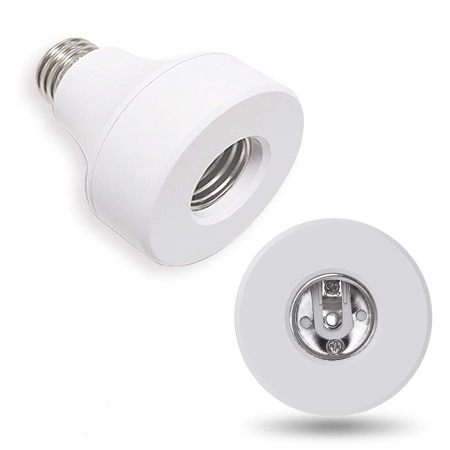 E26 WiFi Smart Home Light Bulb Socket, 2 Pack UNPOPULAR Led Bulb Adapter Wireless Lamp Holder Plug Work with Alexa Google Home Assistant, No Hub Required, Timing Function Switch APP Control Anywhere