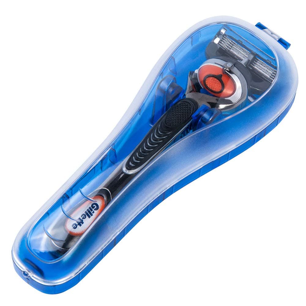 Manual Razor Travel Case Portable Plastic Manual Razor Trimmer Protector Blue