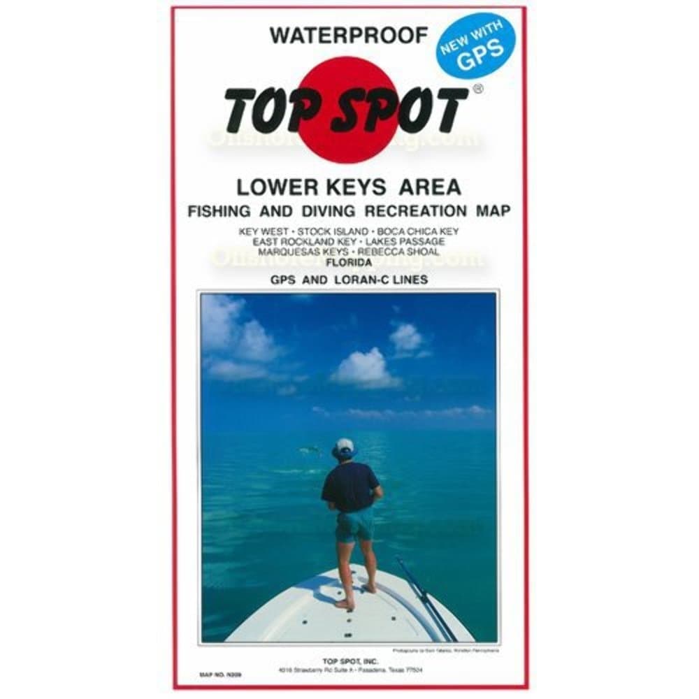 TopspotN209 Map- Lower Key AreaKey West To Rebecca Shoal LORAN-C & gold