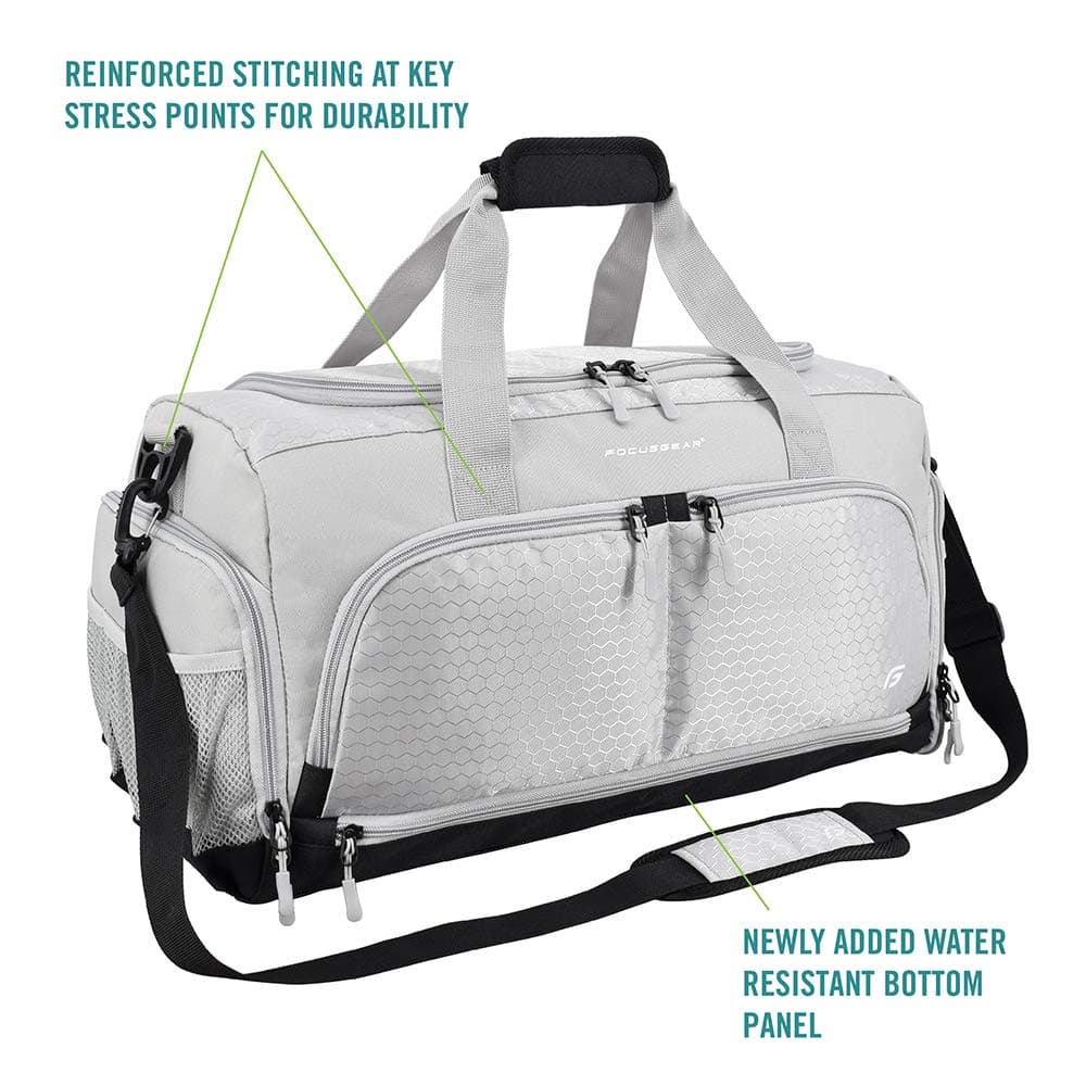 Ultimate Gym Bag 2.0 丈夫なクラウドソースデザイン ダッフルバッグ 10個の最適なコンパートメント 防水ポーチ付き