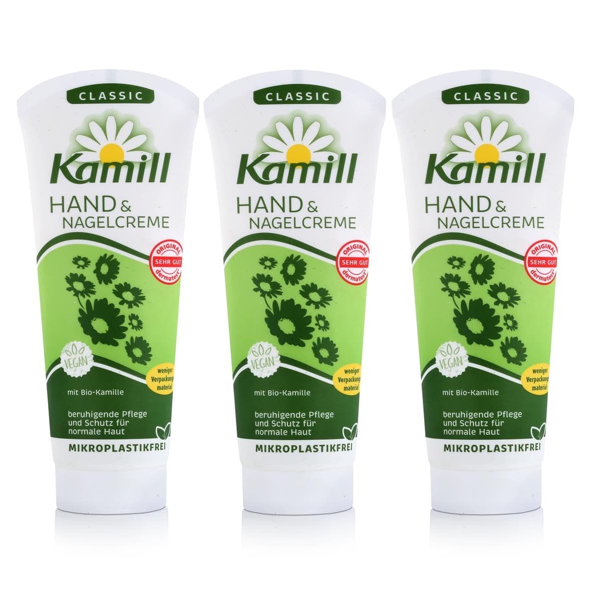 Kamill 3x100 ml Hand & Nail Cream CLASSIC with BIO Camomile and Bisabolol | Germany