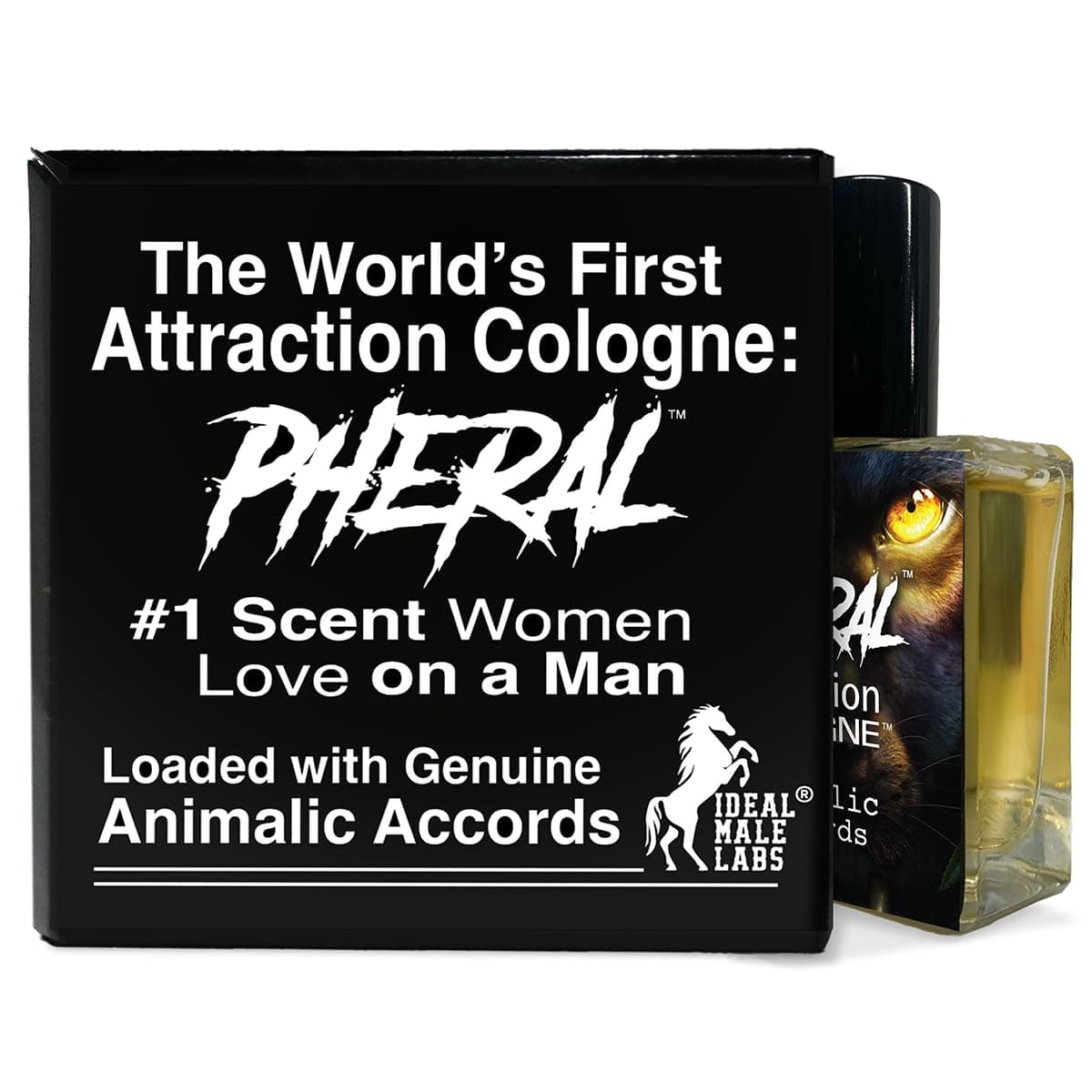 Pheral: Attraction Cologne contains animalic accords women can't get enough of on a man - Pheromone Infused Men's Cologne - 30mL