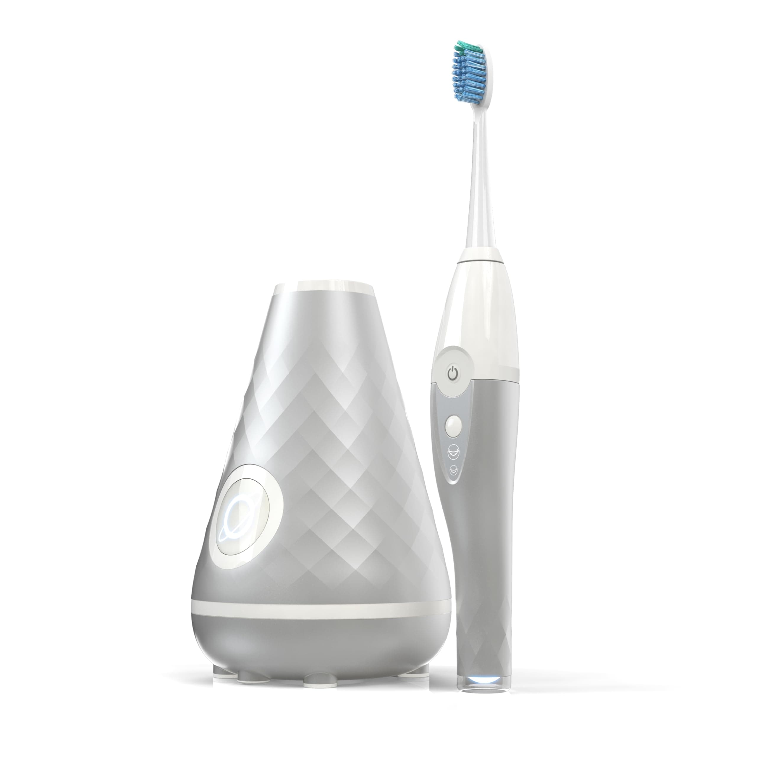 Tao Clean UV Sanitizing Sonic Toothbrush and Cleaning Station, Electric Toothbrush, Dual Speed Setting, Silver