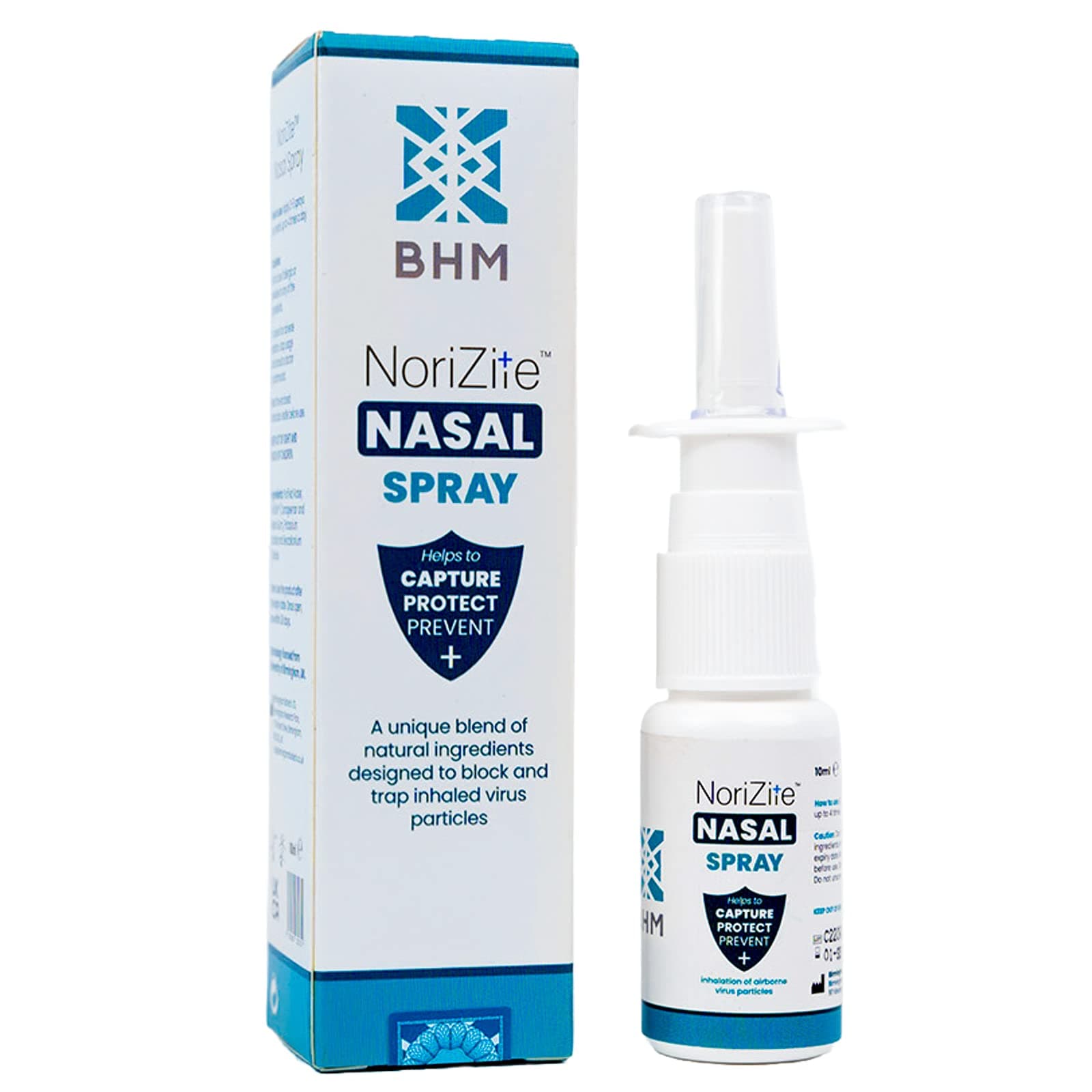 BHM NoriZite Nasal Spray ā New Long-Lasting Natural Barrier Designed to Help for Virus Protection, Cold & Flu Blocker, Allergy & Hayfever Prevention | Scientifically Proven 6+ Hrs Protection (10m)