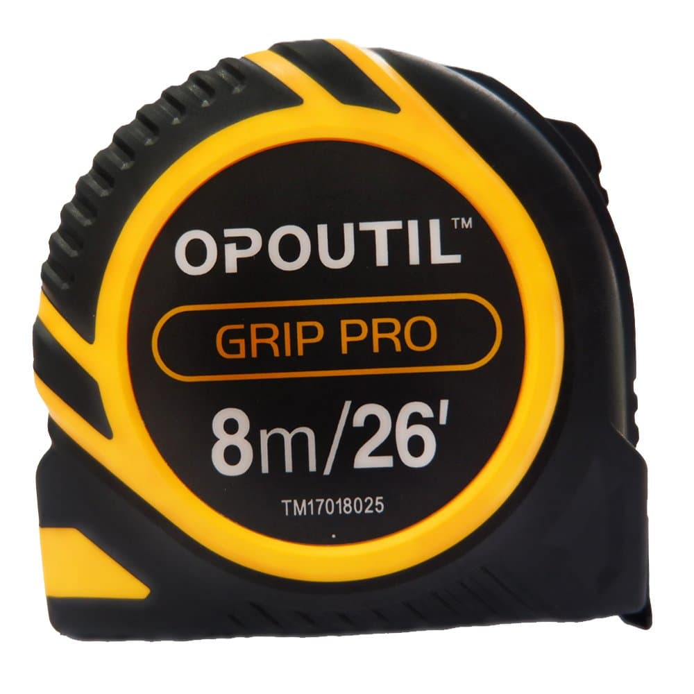Tape measure retractable 25ft double sided inches measuring tape auto-lock power tape ruler-OPOUTIL professional 26' tape measure holder for belt