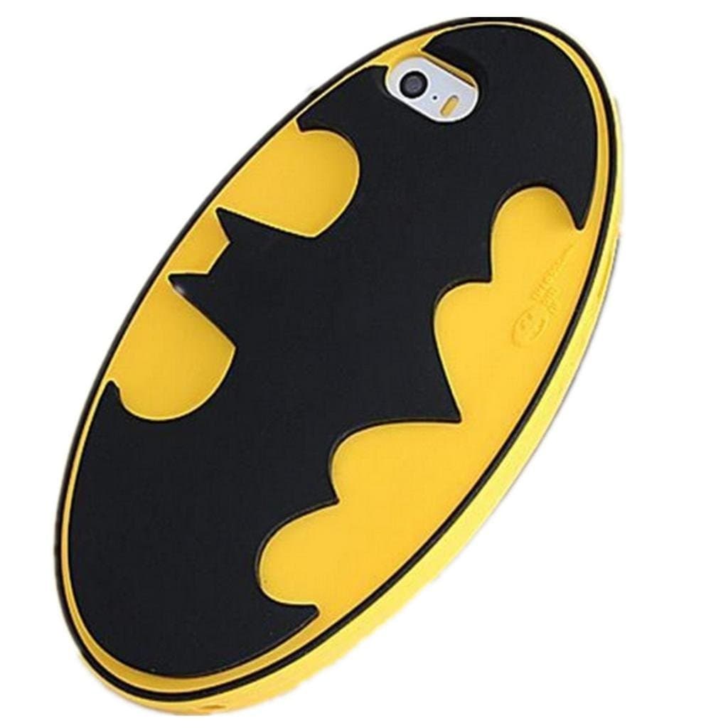 iBee dc Knight of Gotham Black Bat Logo in Yellow Oval Classic Style Arkham City Super Hero 3D Silicone Case for iphone5 5s By Asia Trendy