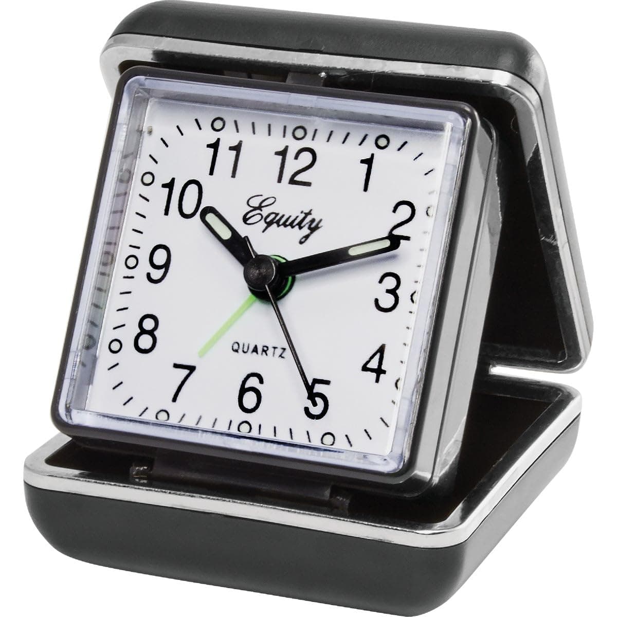 Equity by La Crosse 20080 Plastic Folding Travel Quartz Alarm Clock (Multicolour)