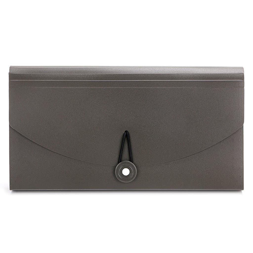 IGNPION 13 Pockets Accordion File Folder Office,Home or School Receipt Organiser File Pockets Folder Mini Expanding File Bills Document Wallet for Coupons/Vouchers/Papers (1, Grey)