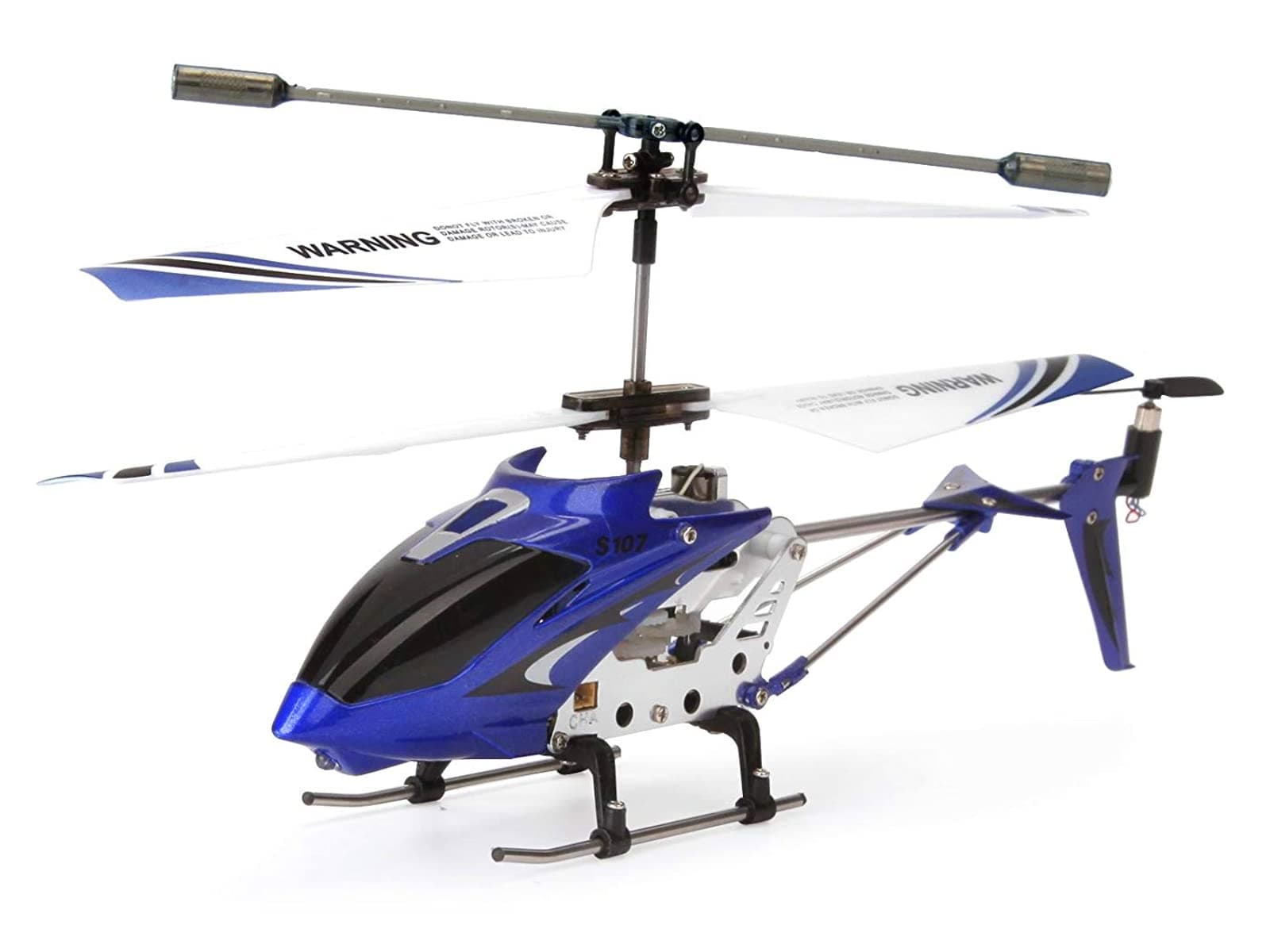 S107G Phantom 3CH Infrared RC Helicopter Mini Flight S107 Gyro with Light, Blue
