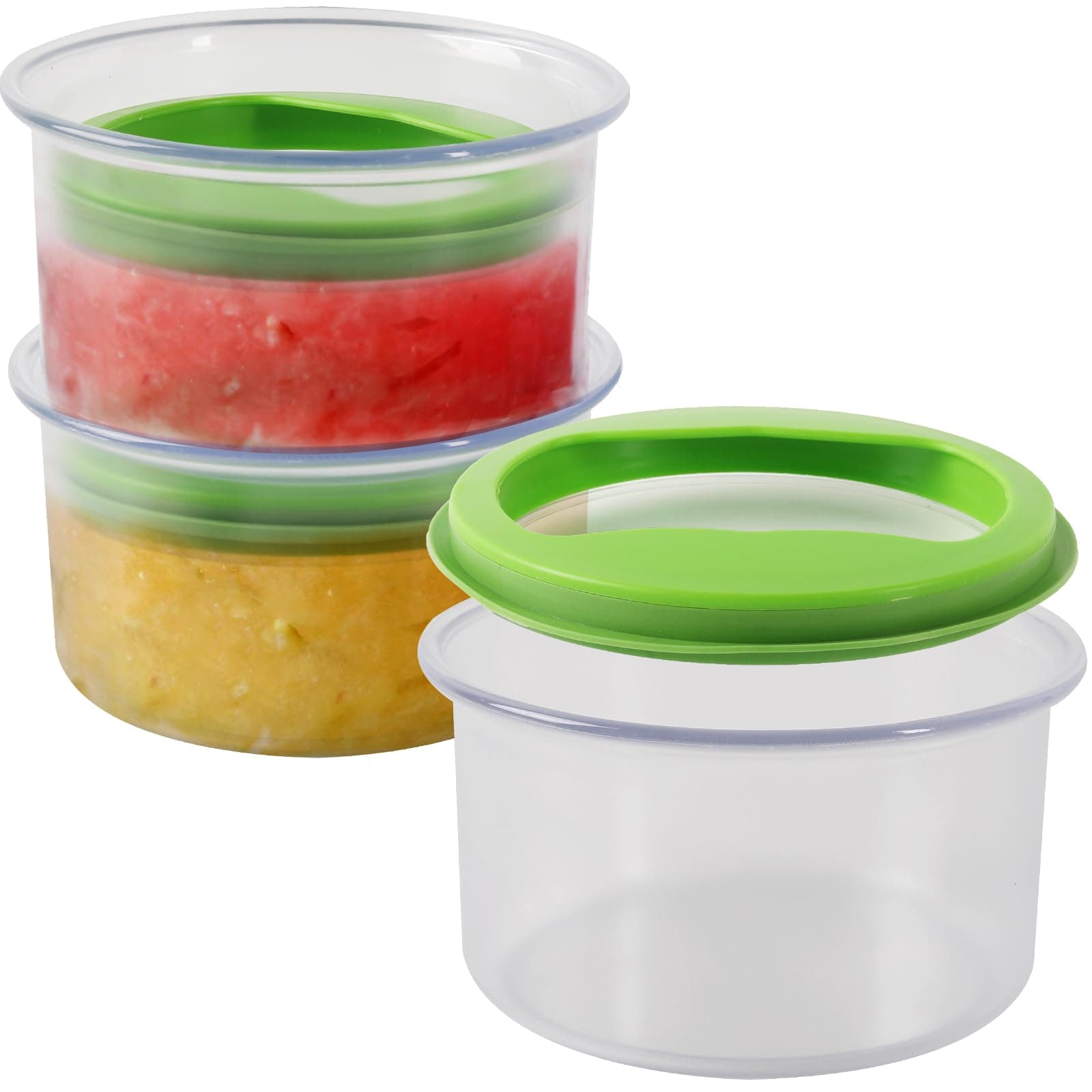3Pack Guacamole Saver Containers, Wholly Guacamole Pro Keeper for Fridge, Avocado Dip Airtight Bowls, for Spice, Fruit and Vegetable, Marinade, Berry Mix, Seasoning, Prepworks Progressive Storage Box