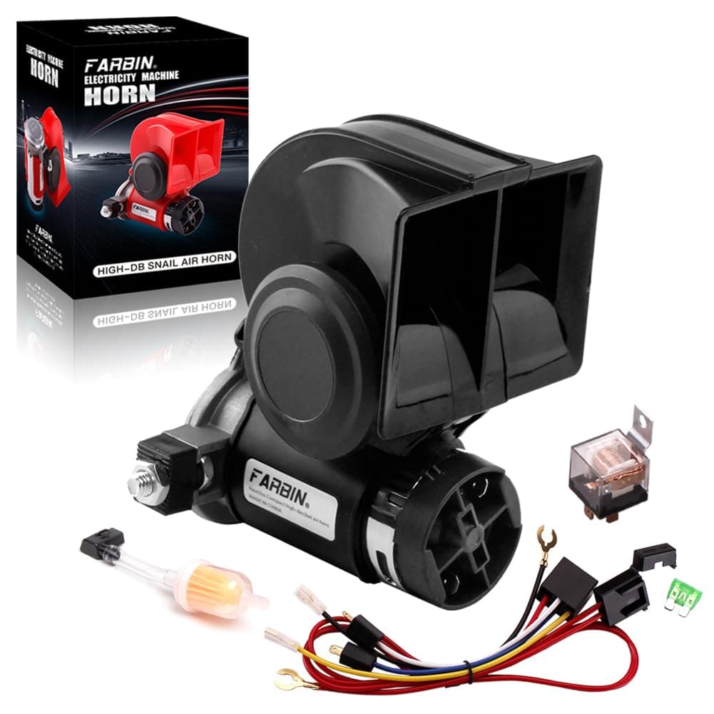 FARBIN Train Horn for Truck 12v 150db Loud Car Horn Snail Air Horn with Relay Harness for Any Vehicles