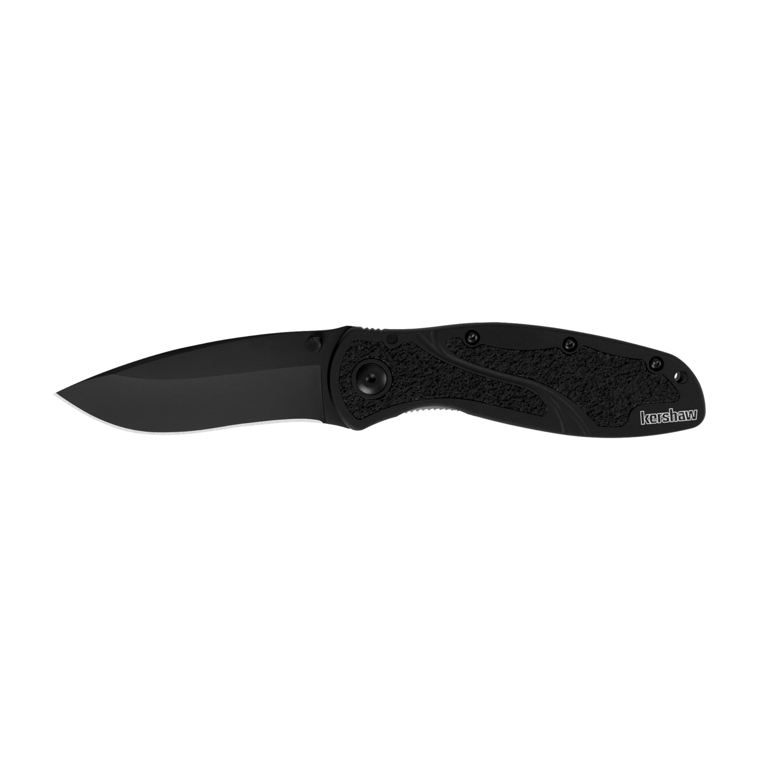 Kershaw Blur Pocket Knife, Black, 3.4 Inch Stainless Steel Recurve Blade, EDC with Assisted Opening, USA Made, Reversible Pocketclip, Everyday Carry Pocket Knife for Men and Women
