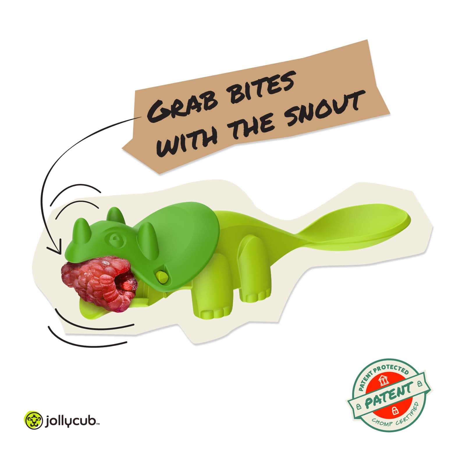 Chomperware Dinosaur Utensils - Made in USA - Toddler Utensils 1 Year Old - Baby Spoon - Toddler Utensils 2 Year Old Toddlers - Toddler Silverware