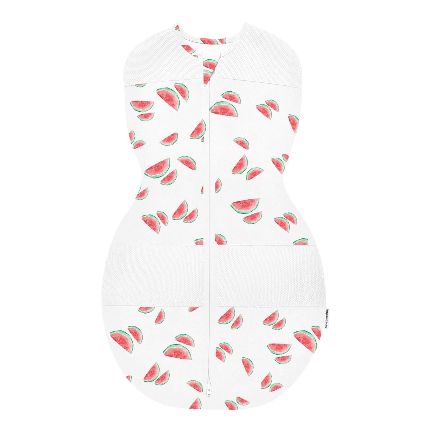 Sleepea 5-Second Swaddle - 100% Organic Cotton Baby Swaddle Blanket - Doctor Designed Promotes Healthy Hip Development (Ivory Watermelons, X-Large)