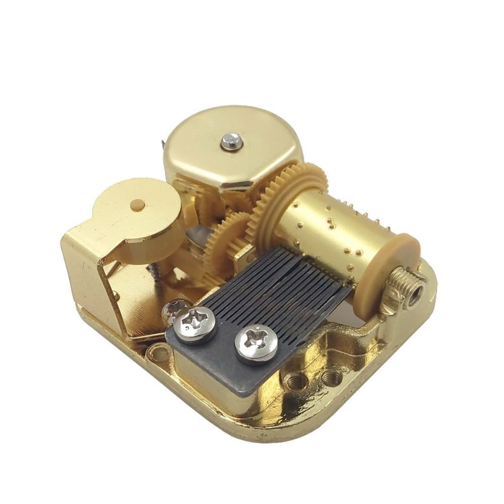 Helen Zora 18 Note Windup Gold Plating Clockwork Mechanism DIY Music Box Movement Many Songs for Choose