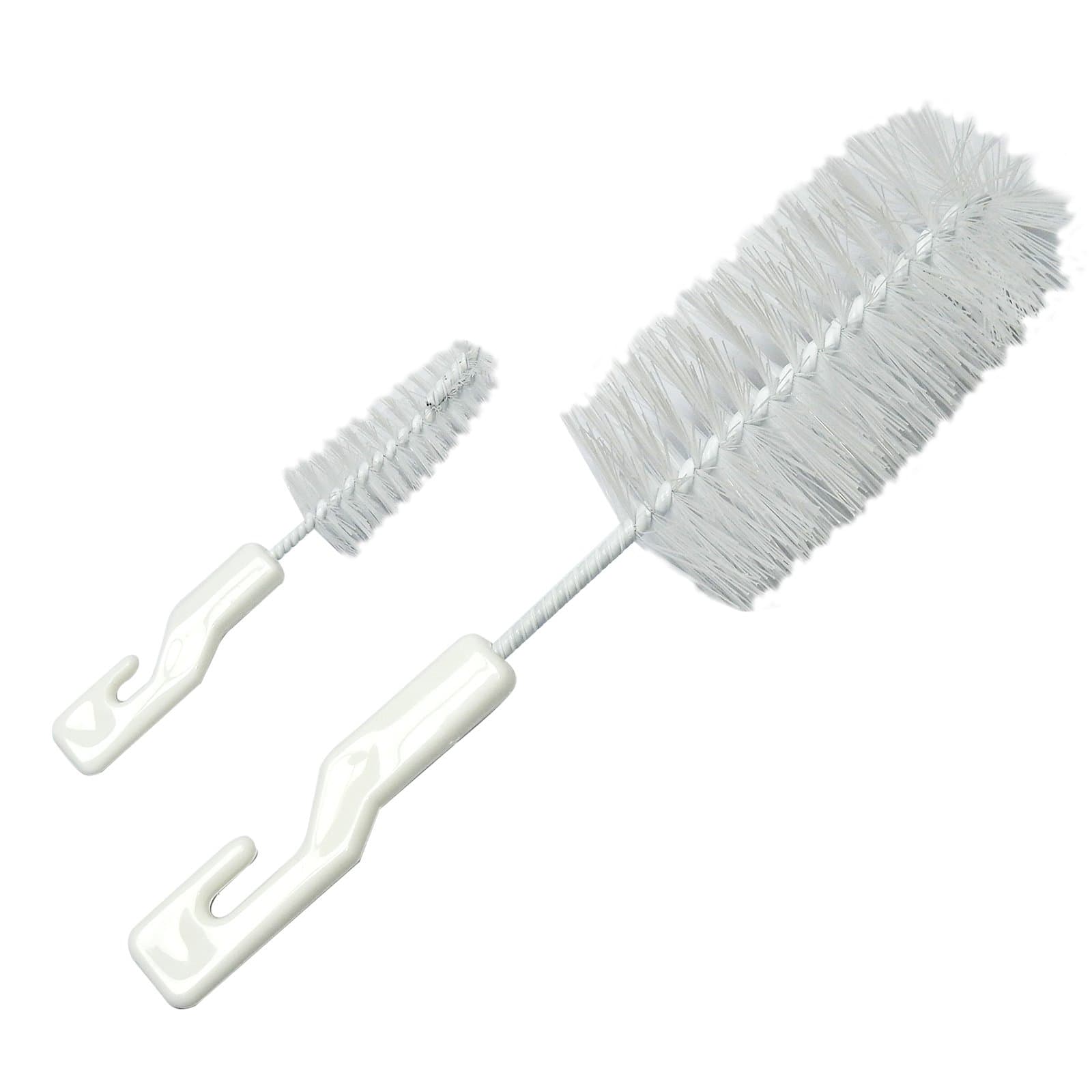 Childrens Bottle & Teat Cleaning Bristle Brush Set - 2 Brushes 1 x Large + 1 x Small