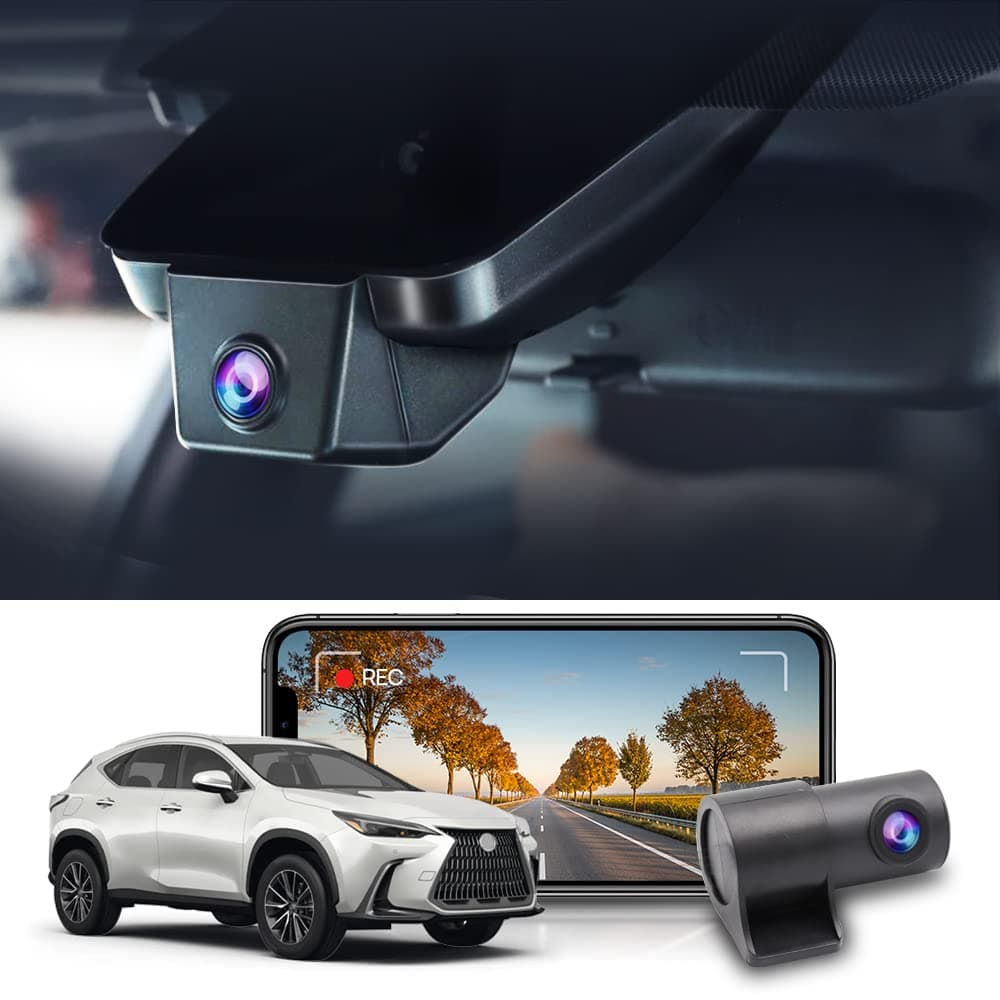 Fitcamx Front 4K+Rear 1080P Dash Cam Adapts for Lexus RX 350 2023-2026 & RX Hybrid 350h 450h 500h, OEM Factory Look, 2 Way HD Video, WiFi & APP, Loop Recording, Gravity Sensor, Easy to Set, 128GB Card