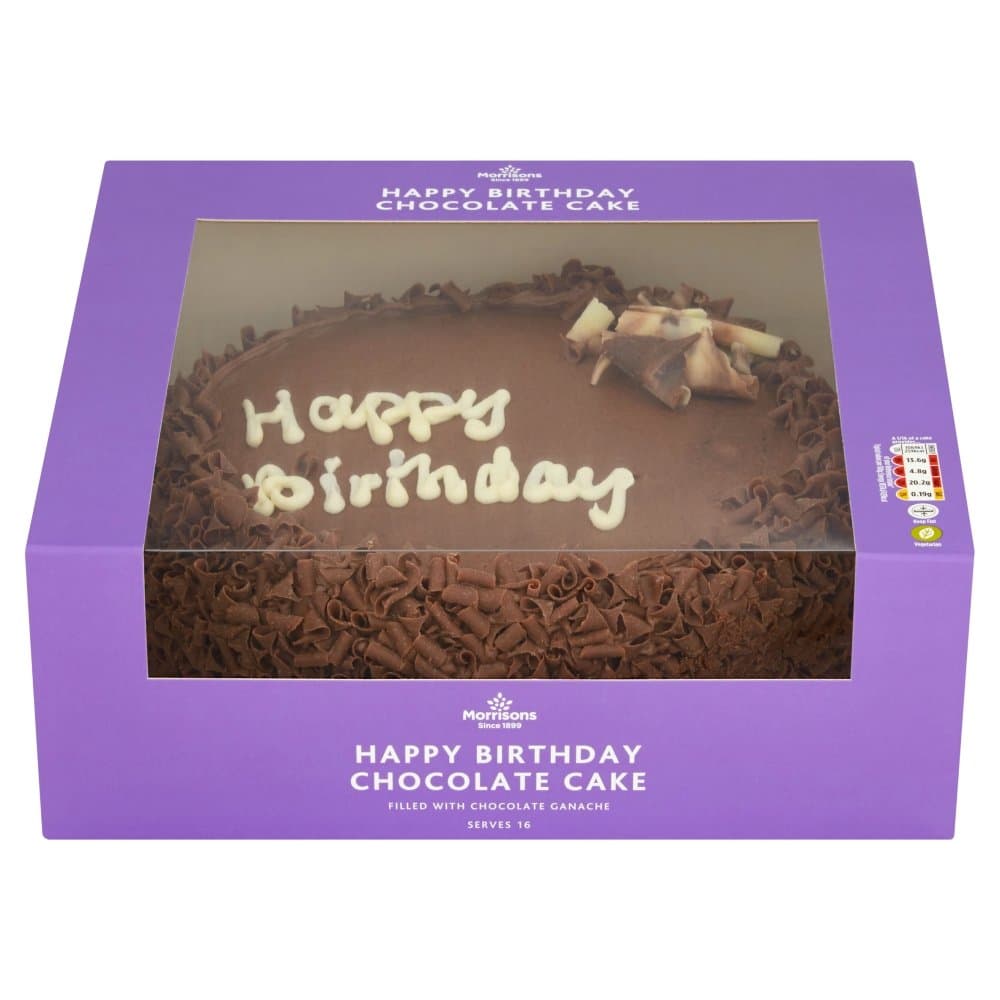 Morrisons Chocolate Happy Birthday Cake