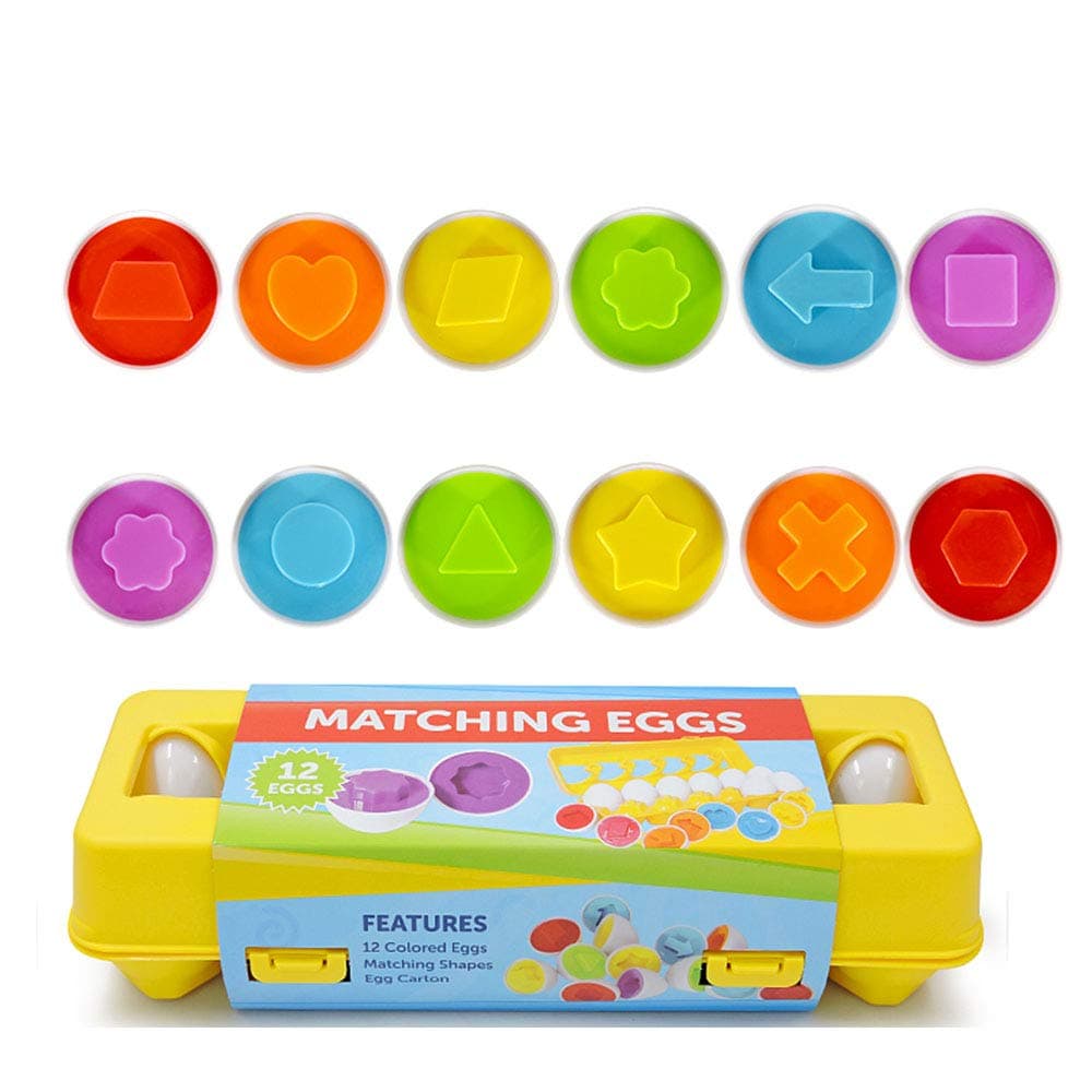 Easter Matching Eggs Connect Eggs Parlour Games Toys Gifts for 2 3 Years Old Kids Toddler Baby Girls Boys Shape Color