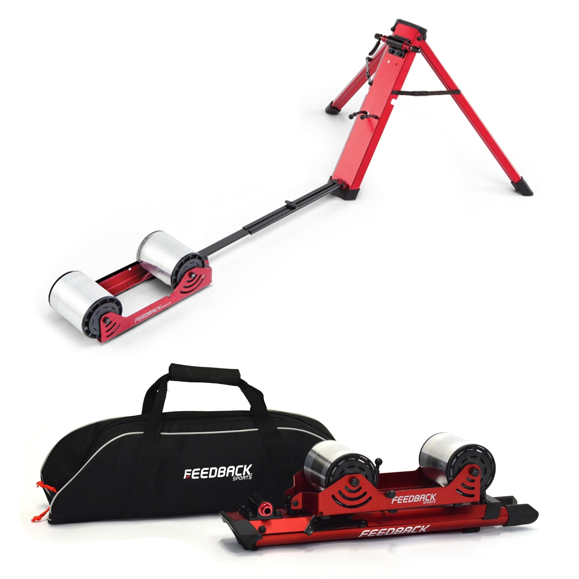 FEEDBACK SPORTS | Omnium Lightweight and Portable Bike Trainer | for 16” to 29” Wheels | Travel Bag Included