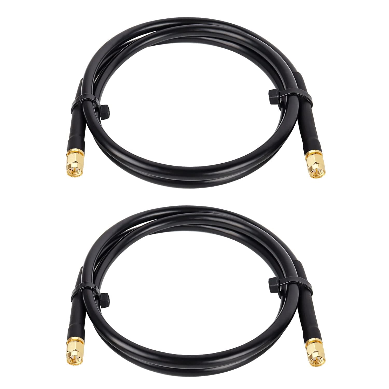 KMR240 SMA Male to SMA Male Coaxial Cable 50 ohm Coax Ultra Low Loss Antenna Extension for 3G/4G/5G/LTE Network Equipment, GPS, RF Radio (3FT 2PCS)