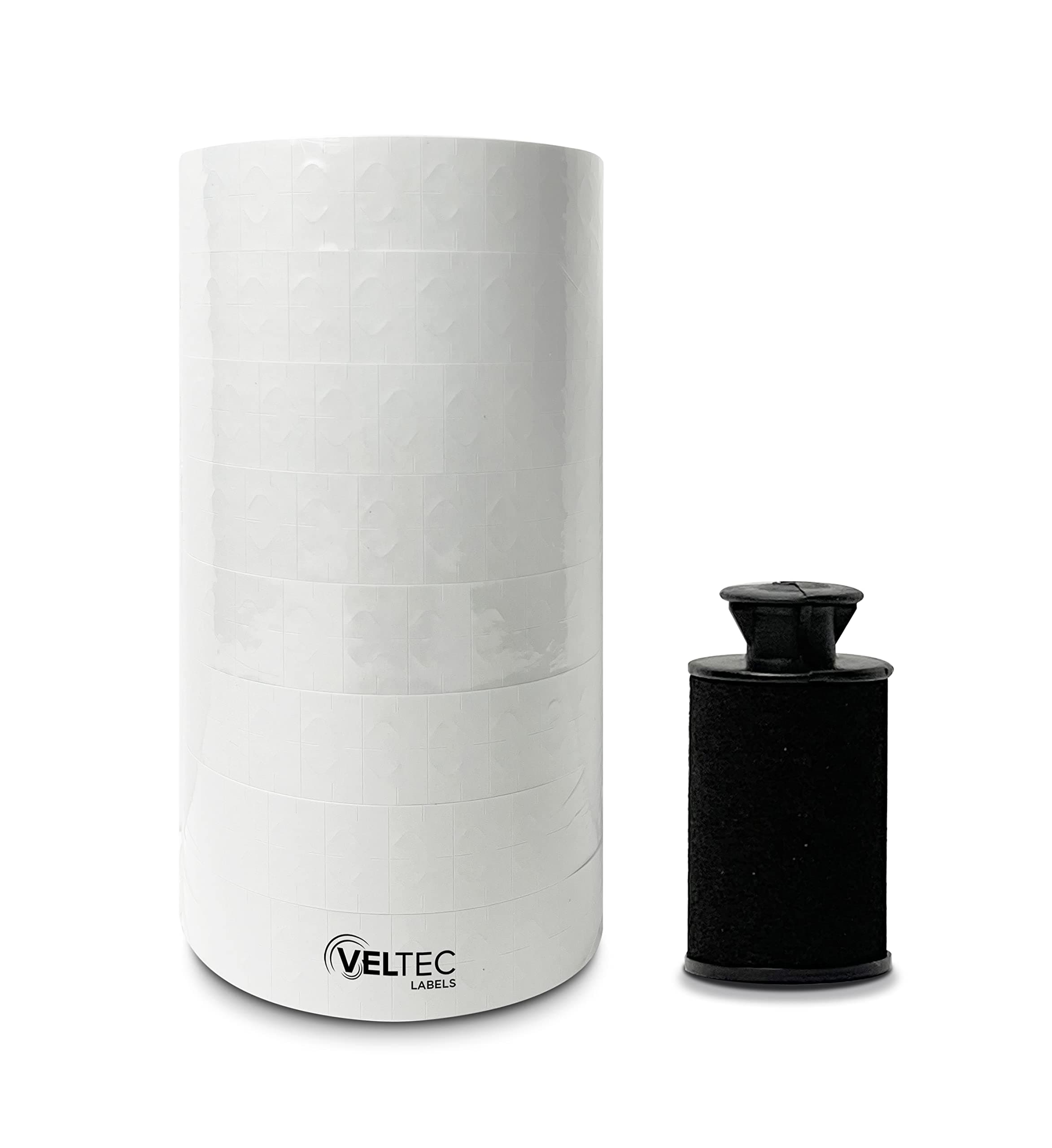 White Pricing Labels, 1 Line,for Monarch 1131 Price Gun – 1 Sleeve, 20,000 Labels with Security Slits and Free Ink Roller