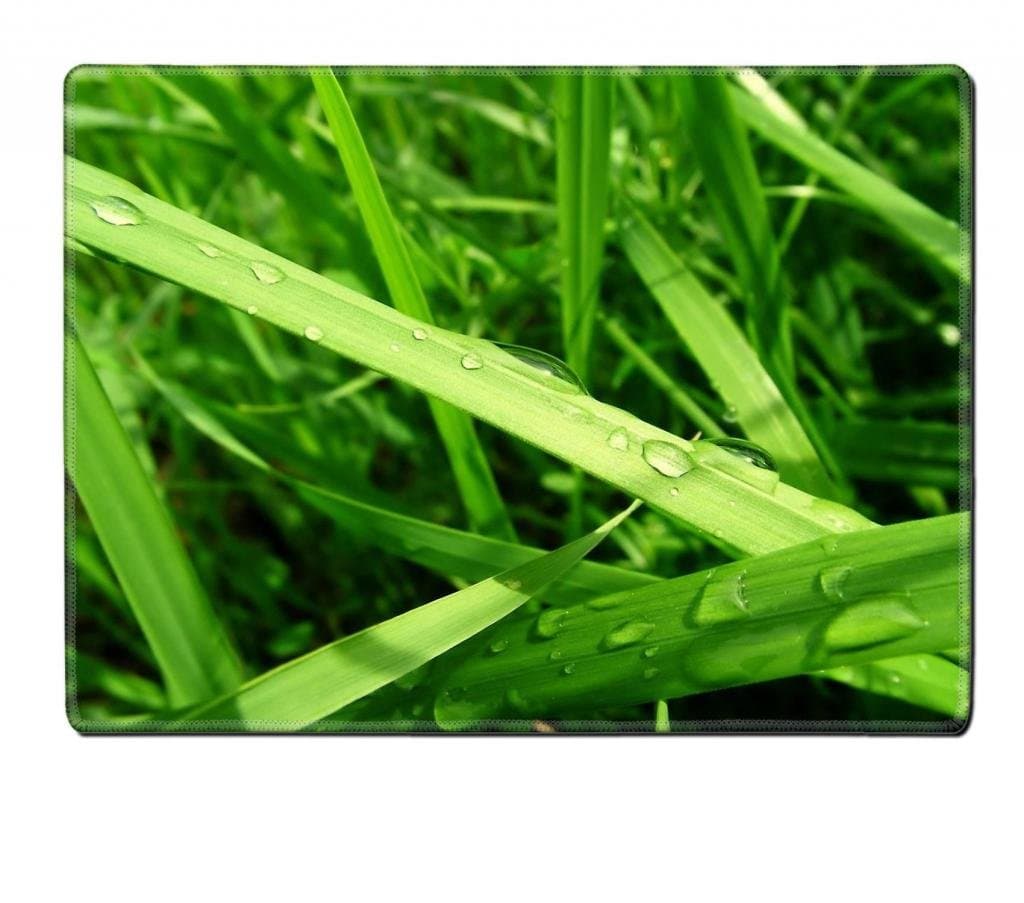 DiamondStar1234 Dew on the grass Placemat Pads Customized Made To Order Support Ready High Quality Eco Friendly Cloth With Neoprene Rubber 15 6/8 Inch (400mm) X 11 13/16 Inch (300mm) X 1/8 Inch (3mm)
