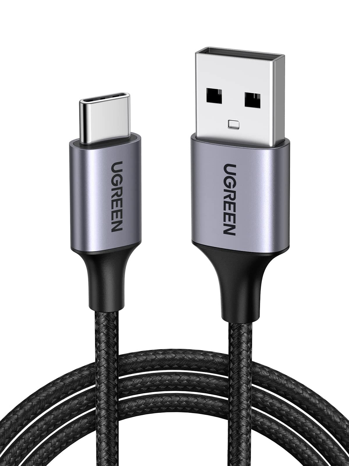 UGREEN USB Type C Cable, USB A to USB C Cable, Nylon Braided, 3A Rapid Charging, Quick Charge 3.0/2.0 Compatible, 56K Resistor, Compatible with iPhone 17, Galaxy S24, Pixel, Google, Xperia, LG and