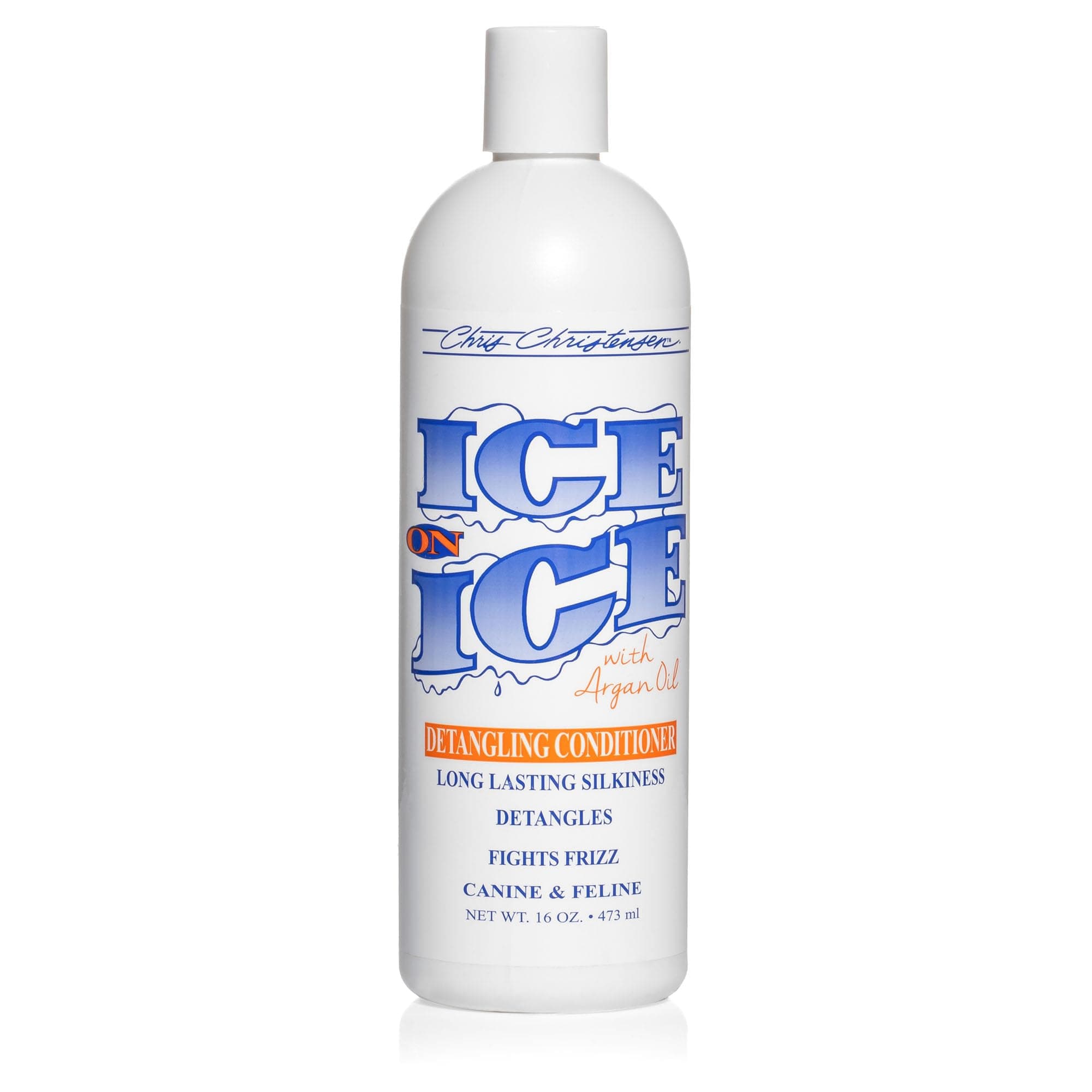 Chris Christensen Ice on Ice Detangling Dog Conditioner, Groom Like a Professional, Dematts, Moisturizes, Creates Long Lasting Silkiness, All Coat Types, Made in USA, 16oz