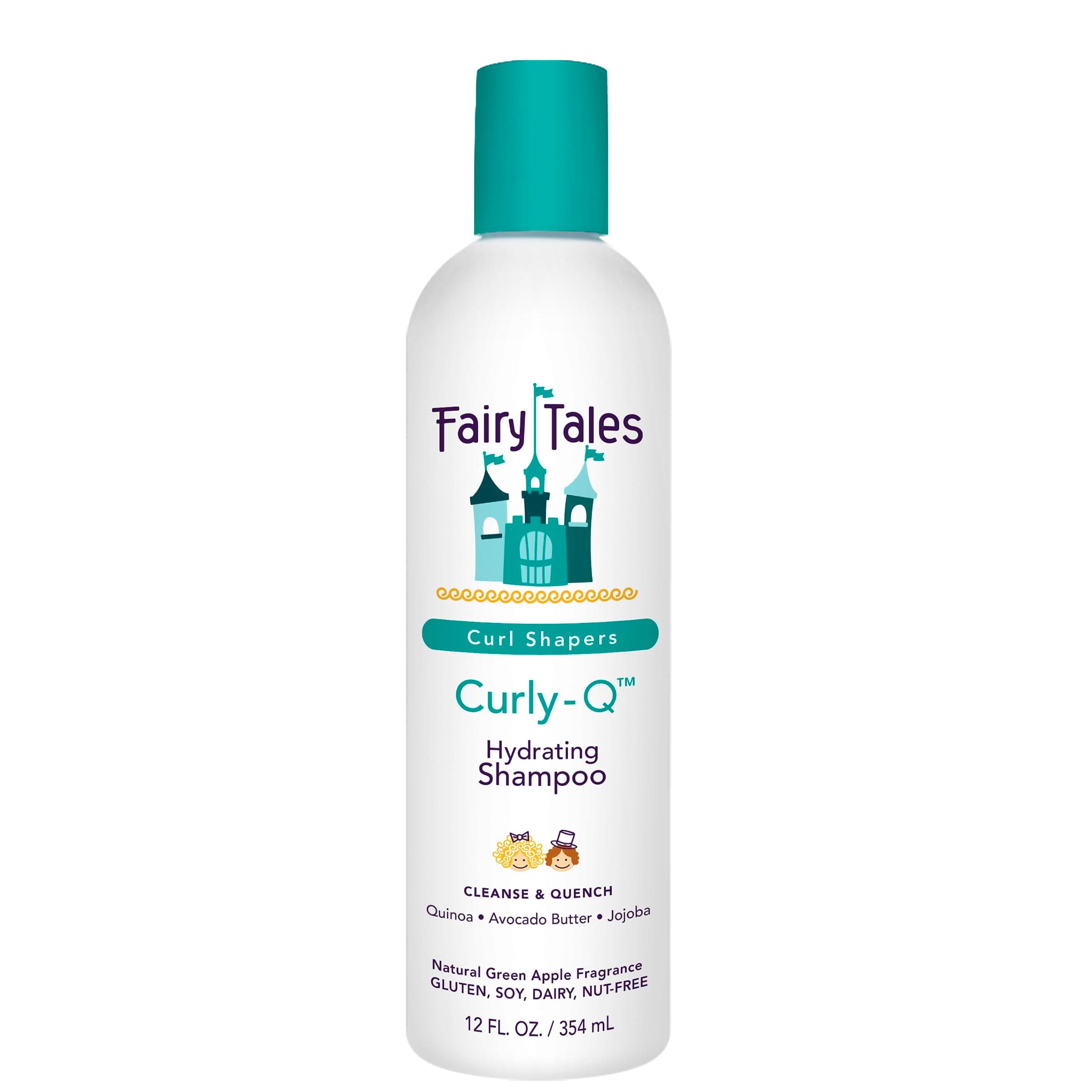 Curly Q Hydrating Kids Shampoo – Paraben, Sulfate, Gluten, and Nut Free – For all Types of Curls Including Multi Cultural Hair – 12oz.