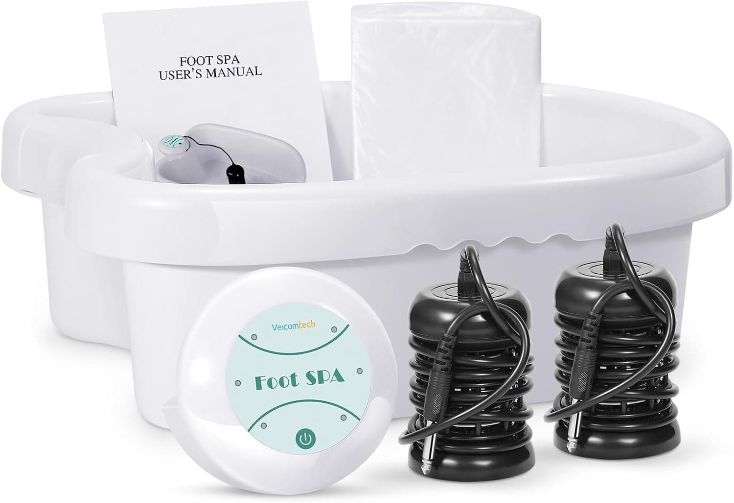 Ionic Foot Bath Detox Machine, Ion Detox Foot Bath Cleanse, Foot Detox Spa for Home Use Salon Beauty SPA Club(2 Arrays, 100 Liners)