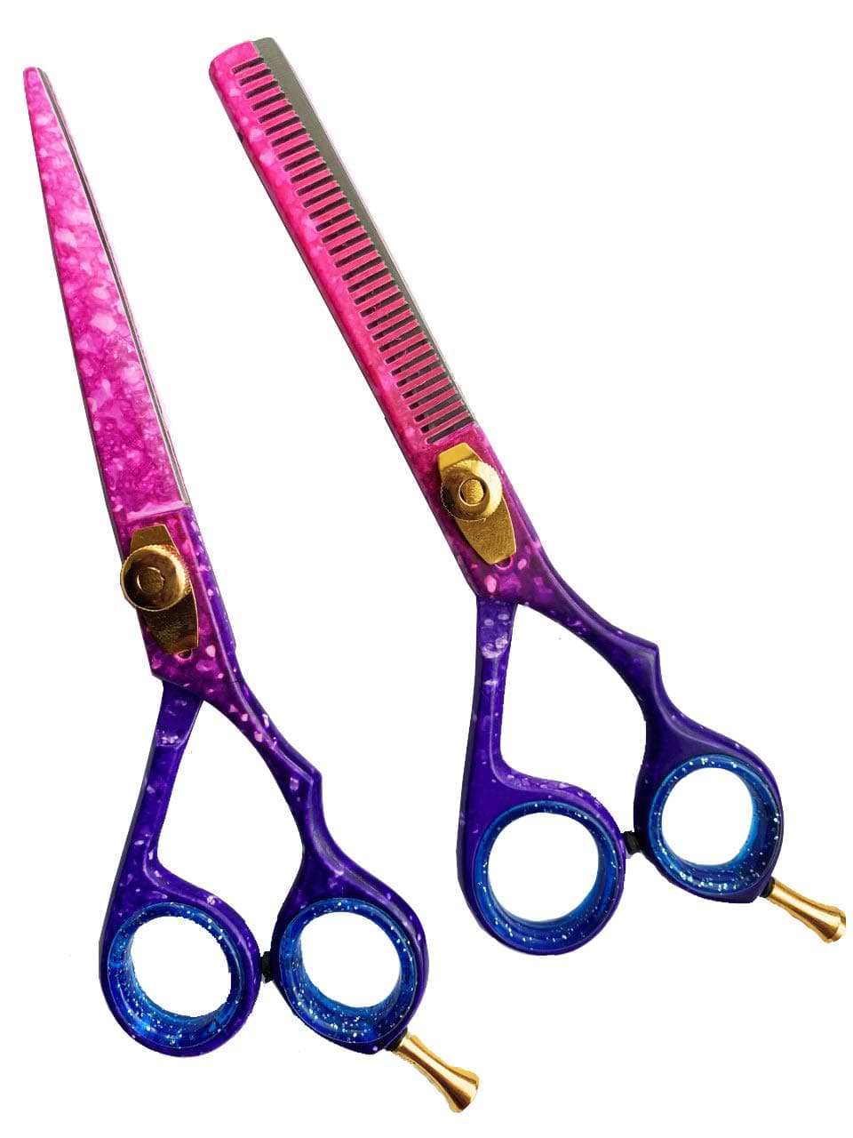 Pinksnow Giftset Hairdressing Scissors & Hair thinning Scissors Barber Shears Steel 5.5