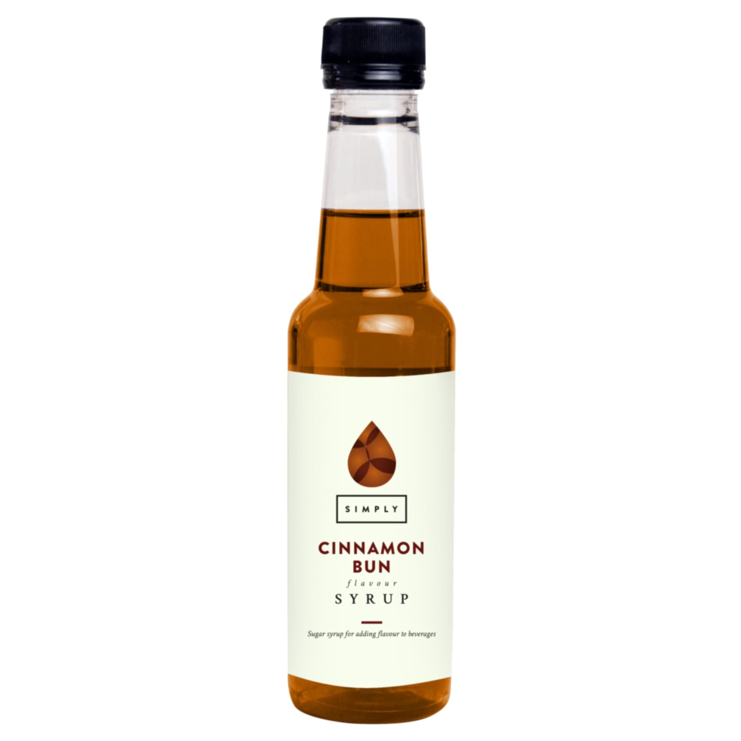 Simply Cinnamon Bun Syrup, Vegan, Nut Free & Halal Certified Flavoured Syrup for Coffee, Cocktails & Baking (250ml)