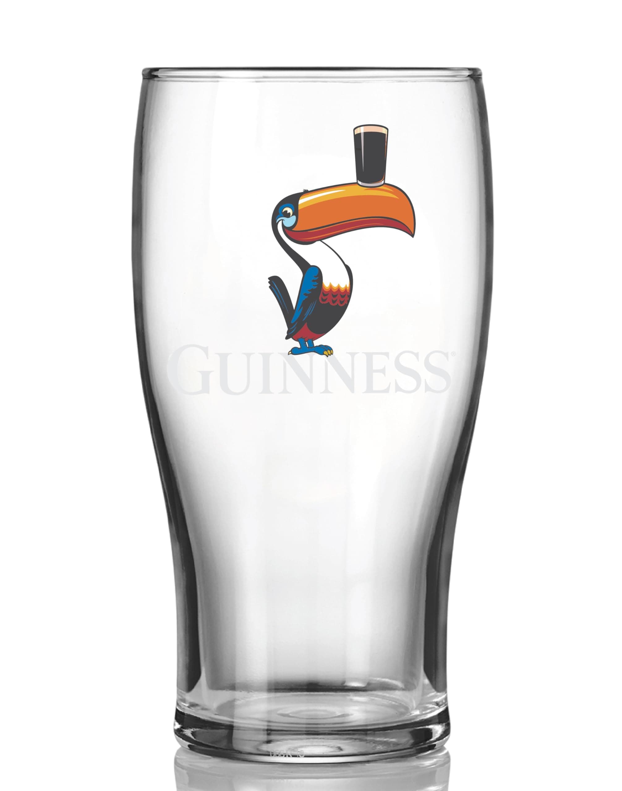 Standing Toucan Pint Glass 20oz | Official Merchandise Beer Glass | Thick Tulip Drinking Cup | Collectible Glassware Gift for Men
