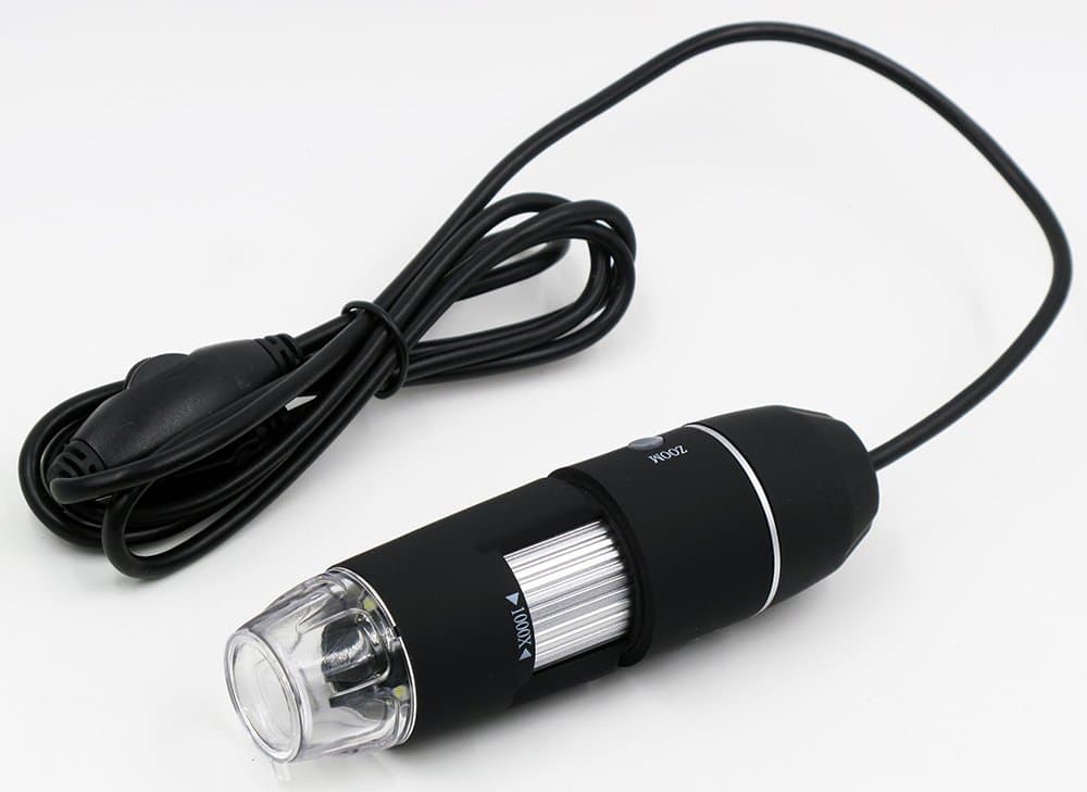 Plug-able USB Digital Microscope, Portable 20x-1000x Magnification 8-LED Mini Microscope Camera Magnifier with Stand for Windows,Linux and Android