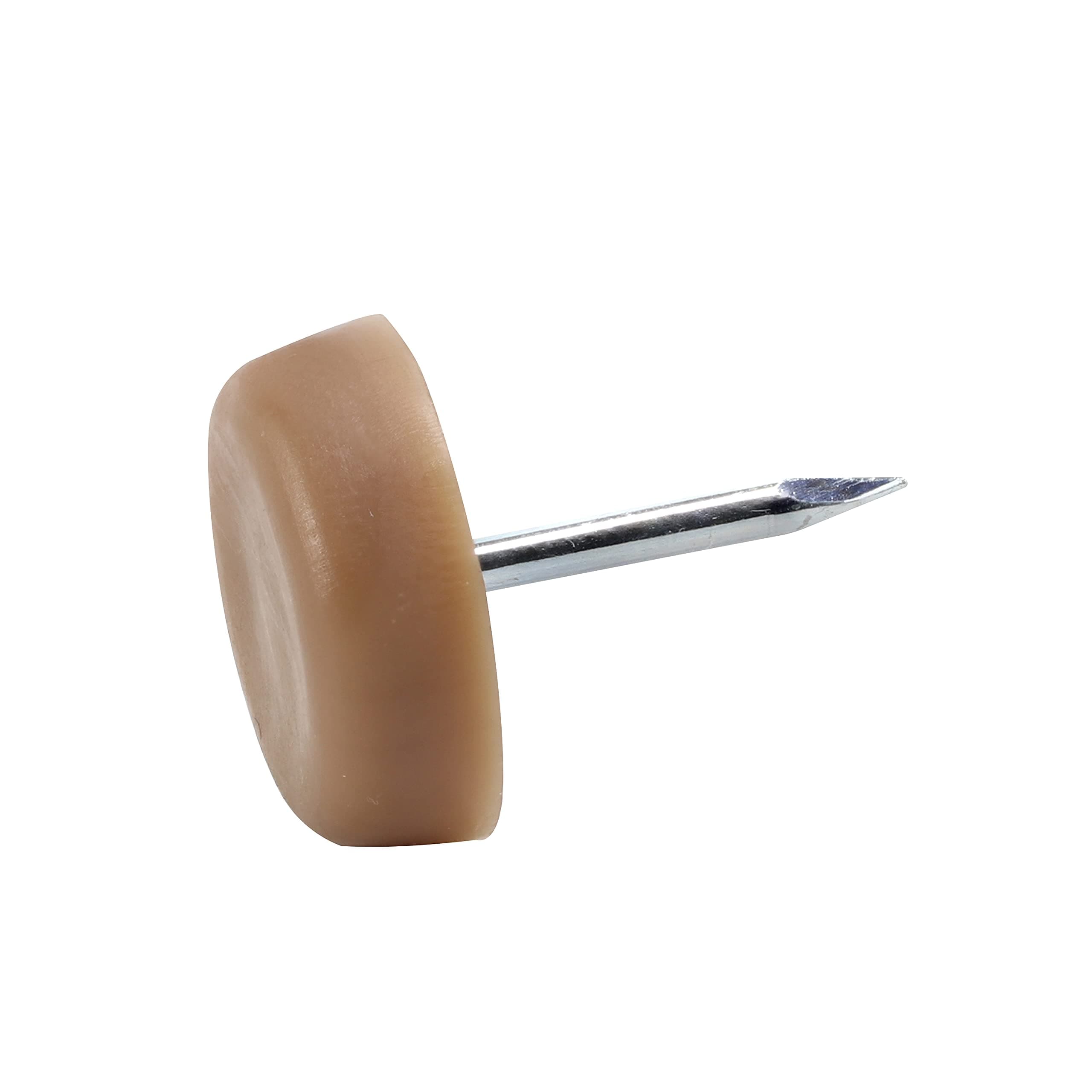 25 Pack Rok Hardware 3/4″ (19mm) Standard Nail On Furniture Glides in Brown Color, Flat Head, Chair Foot Glides, SLG34BRN